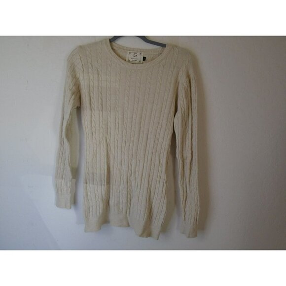 For G and PL Soft Cable Knit Sweater Sz Large Heathered Beige Color Long Sleeve - Picture 3 of 5